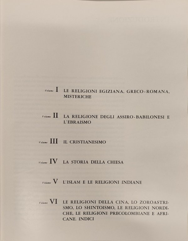 Le grandi religioni. 6 volumi