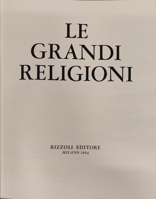 Le grandi religioni. 6 volumi