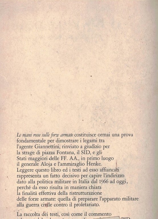 Le mani rosse sulle forza armate