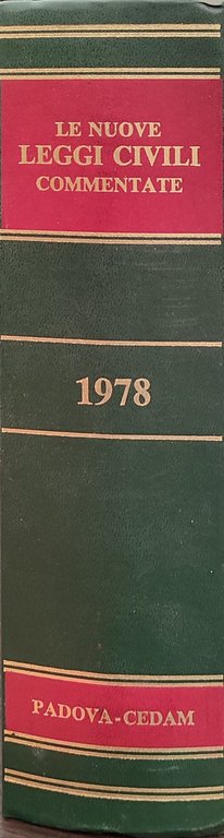 Le nuove leggi civili commentate. 1978.