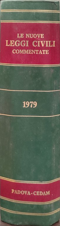 Le nuove leggi civili commentate. 1979.