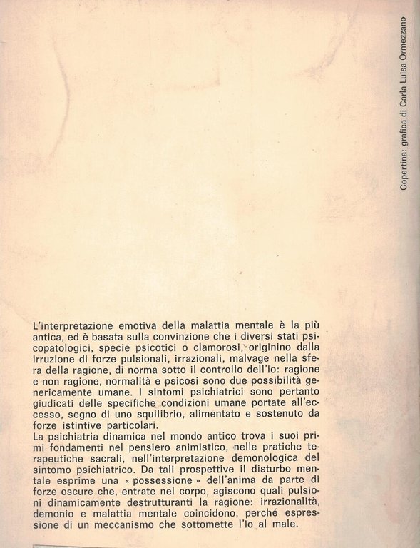 LE ORIGINI DELLA PSICOANALISI NELLA CULTURA CLASSICA