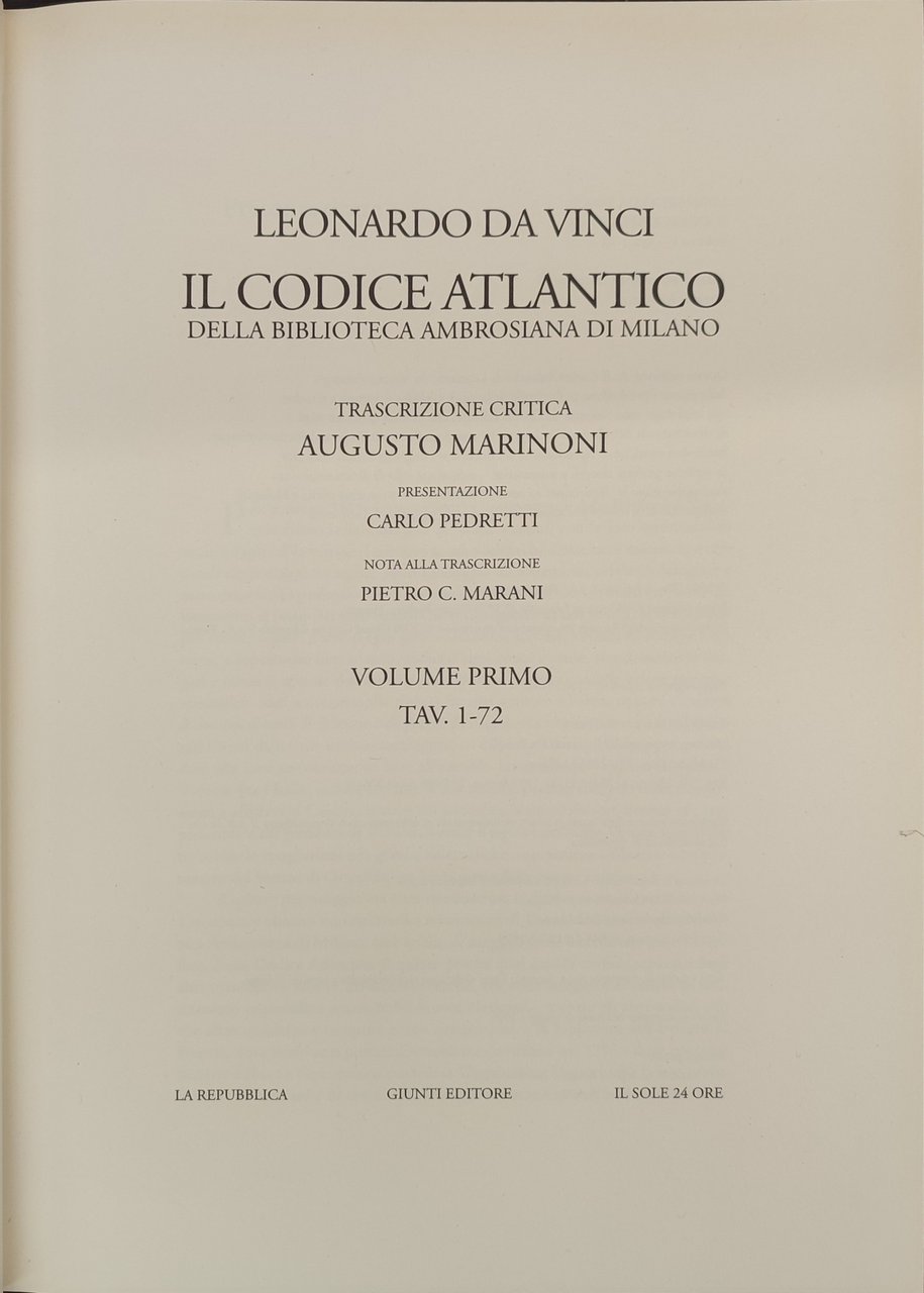 Leonardo Da Vinci. Il codice atlantico. 20 volumi