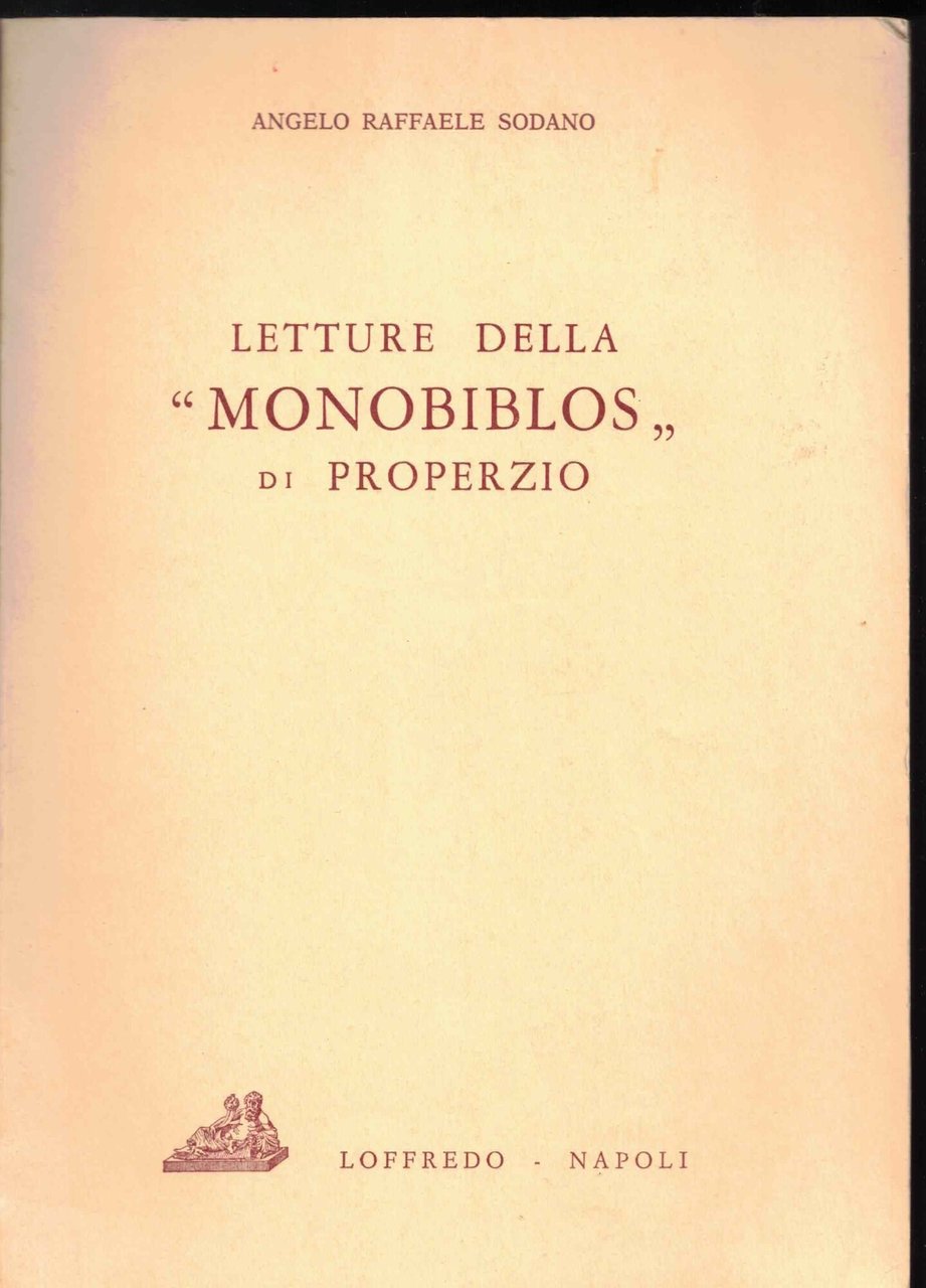 Letture della "Monobiblos" di Properzio | Immagine principale