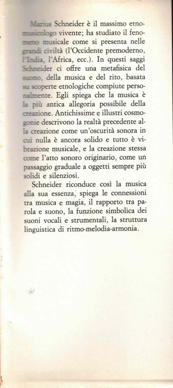 LIBRO IL SIGNIFICATO DELLA MUSICA