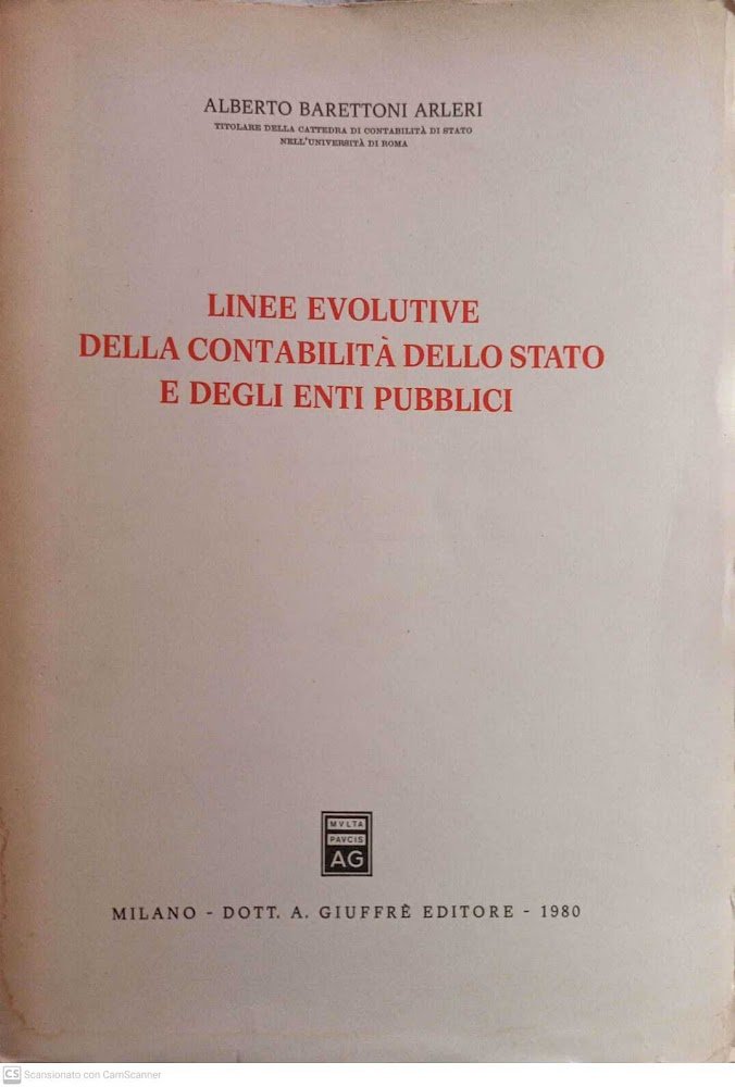 Linee evolutive della contabilità dello stato e degli enti pubblici