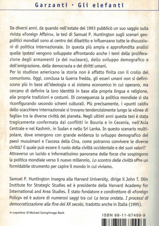 Lo scontro delle civiltà e il nuovo ordine mondiale