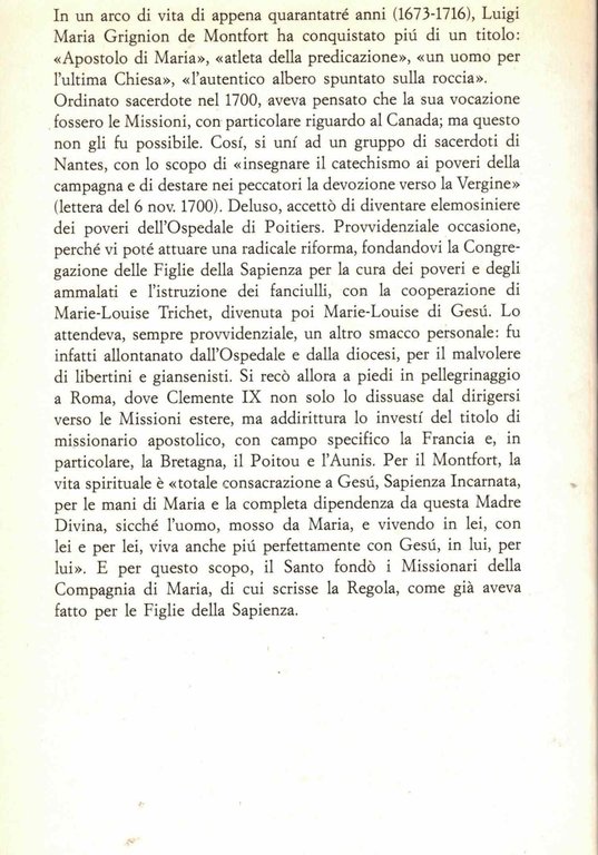Luigi Maria Grignion de Montfort. Il poeta mistico di Maria …