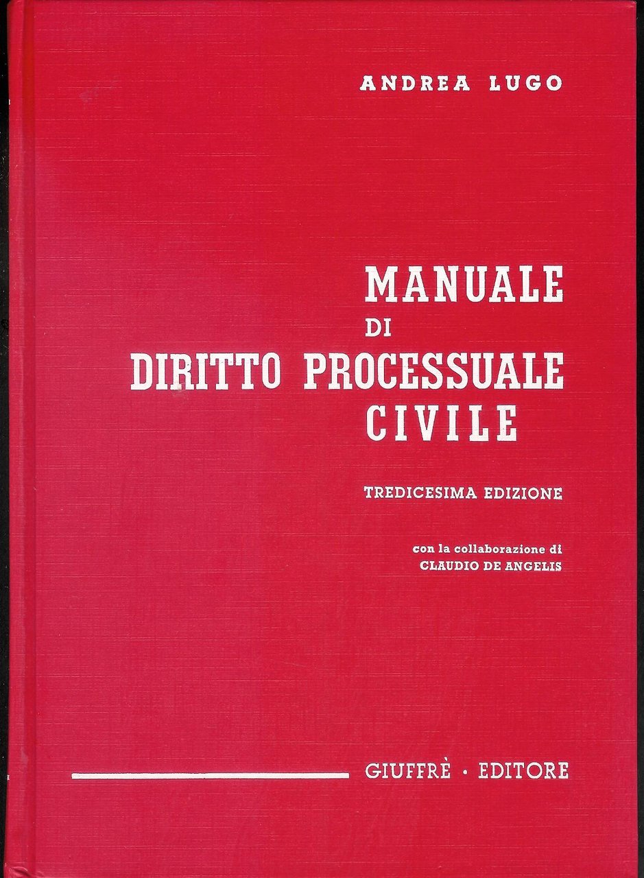 Manuale di diritto processuale civile