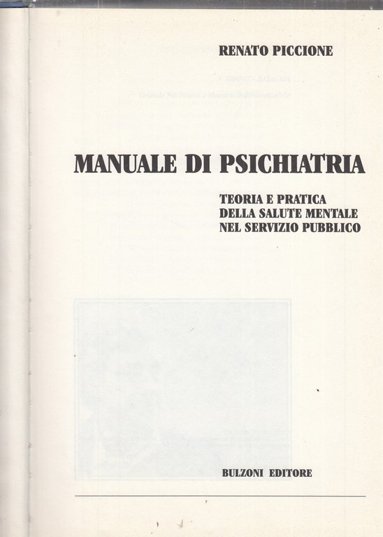 Manuale di psichiatria. Teoria e pratica della salute mentale nel … | Immagine Gallery 2