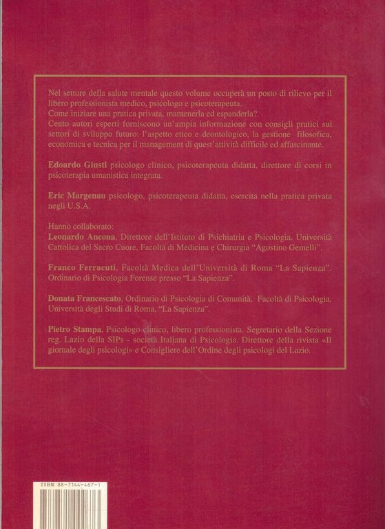 Manuale enciclopedico della libera professione dello psicoterapeuta