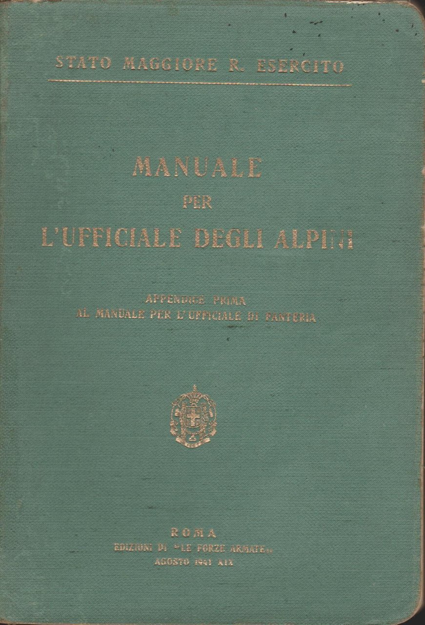 MANUALE PER L'UFFICIALE DEGLI ALPINI | Immagine principale
