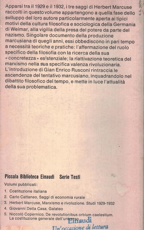 MARXISMO E RIVOLUZIONE Studi 1929-1932