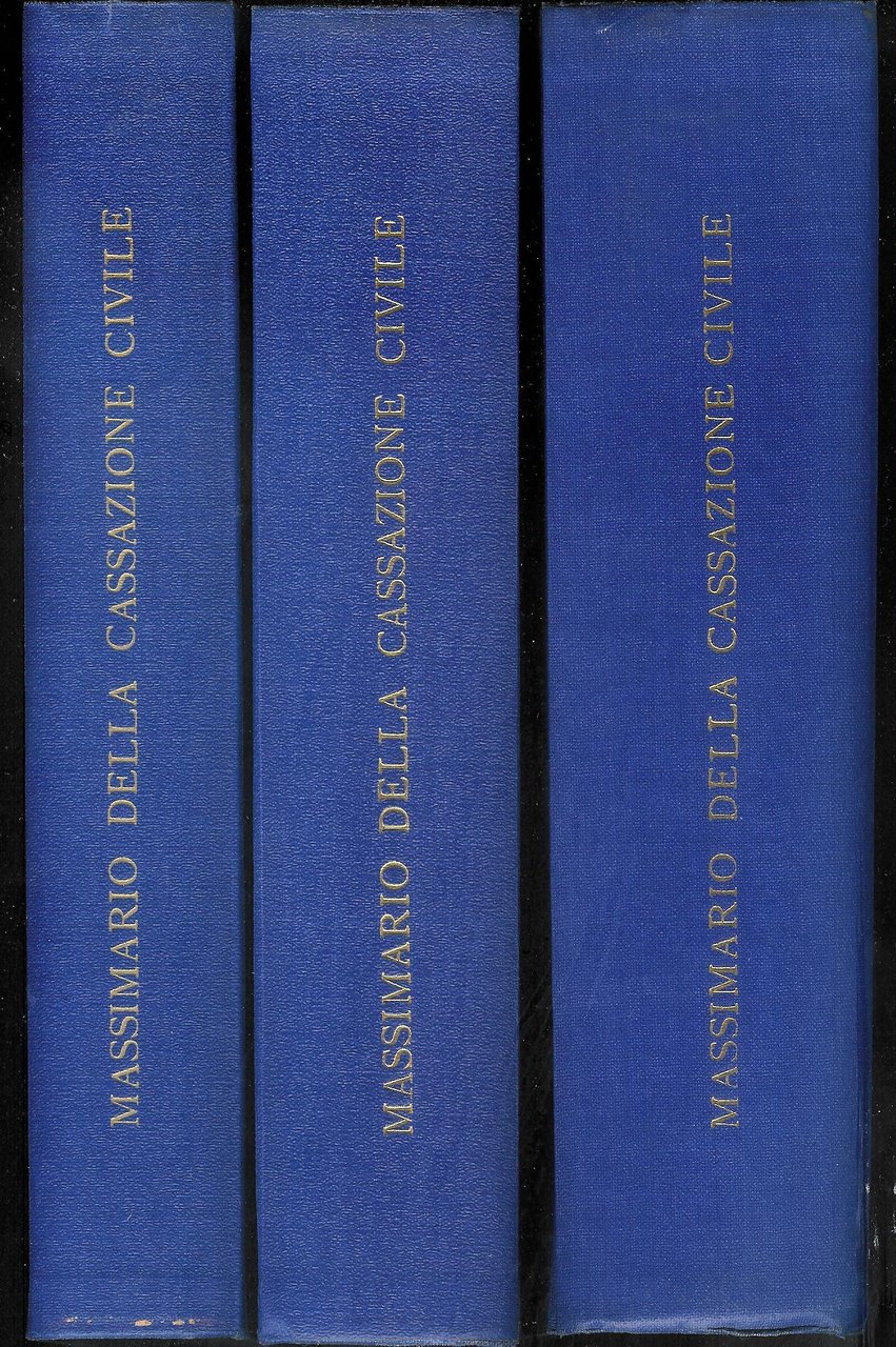 Massimario della Cassazione civile (3 volumi) dal 1 gennaio 1953 …
