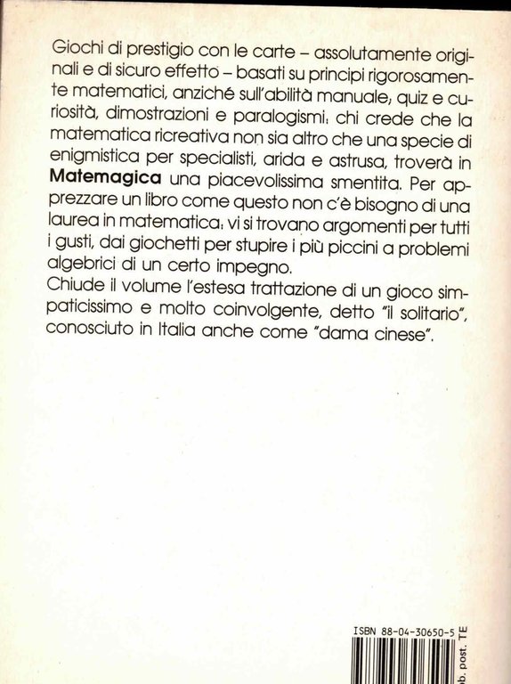 Matemagica e giochi matematici
