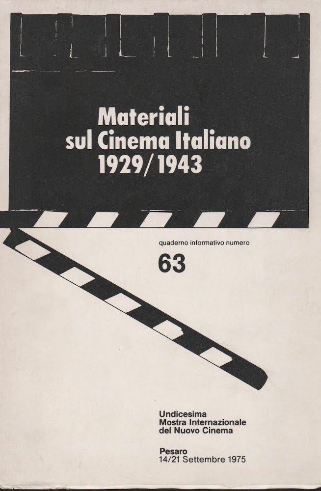 Materiali sul Cinema Italiano 1929/1943
