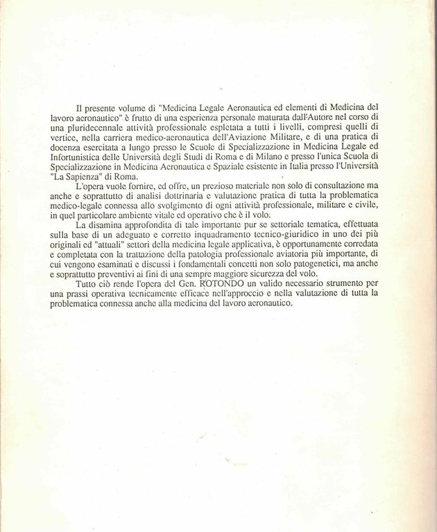 Medicina Legale Aeronautica Ed Elementi di Medicina del Lavoro aeronautico