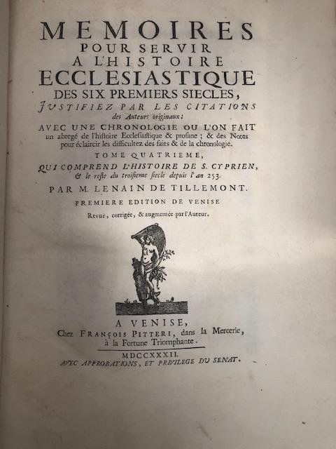 Memoires pour servir a l'histoire ecclesiastique des six premiers siecles …