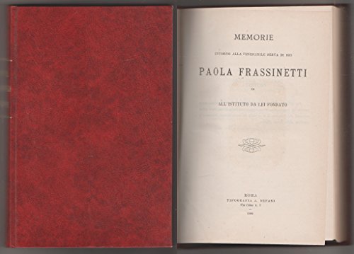 Memorie intorno alla venerabile serva di Dio Paola Frassinetti | Immagine principale