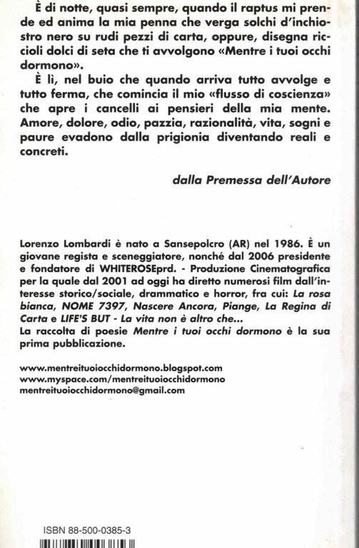 Mentre i tuoi occhi dormono