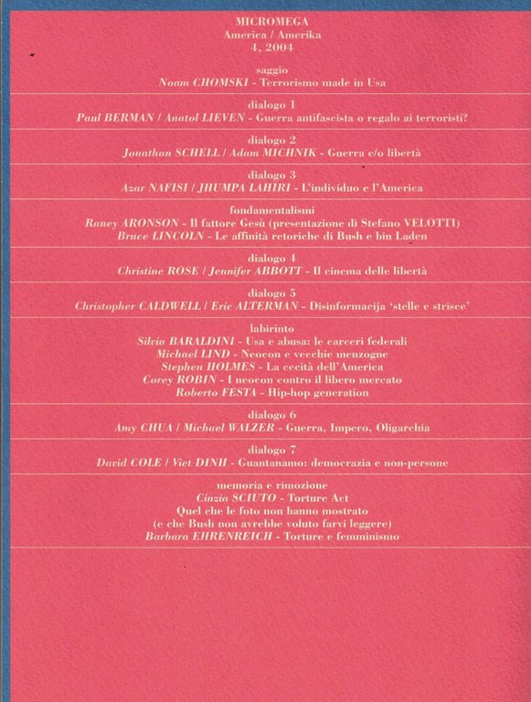 MICROMEGA - 4/2004. America/Amerika