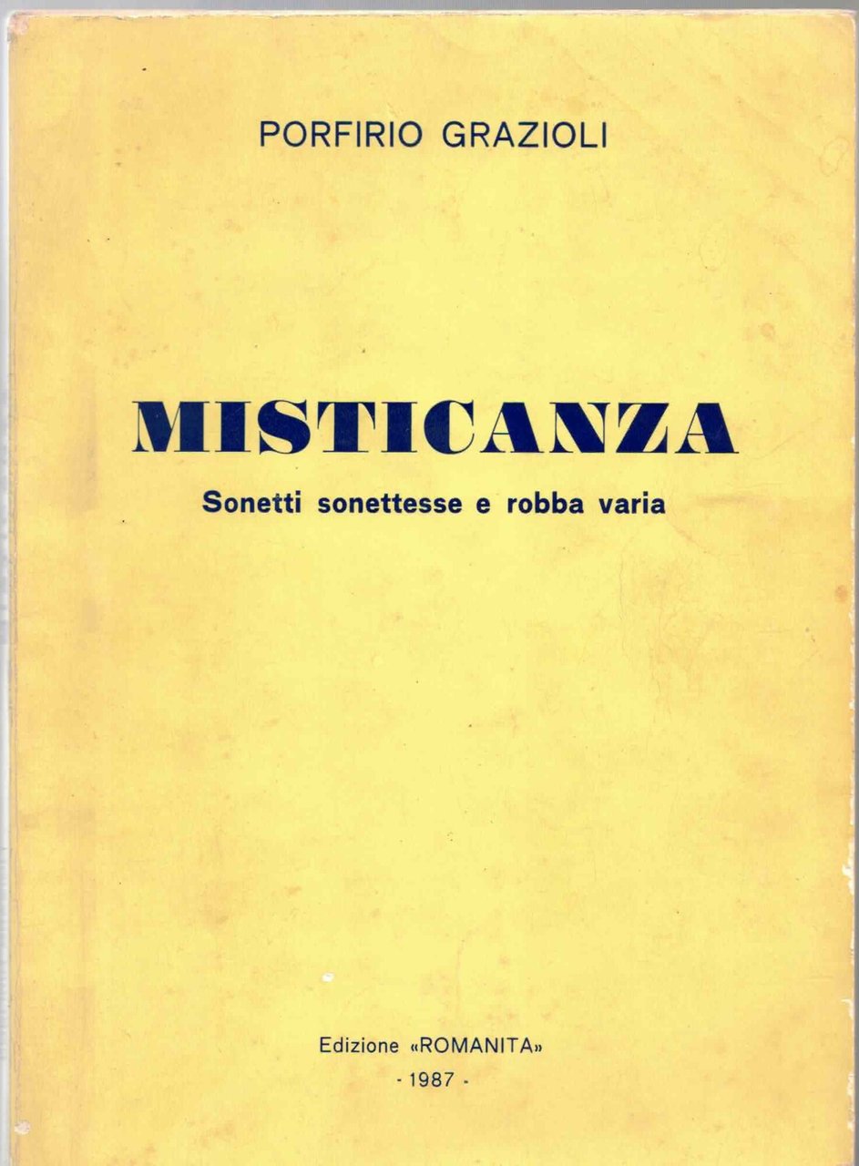 Mistocanza- Sonetti sonettesse e robba varia