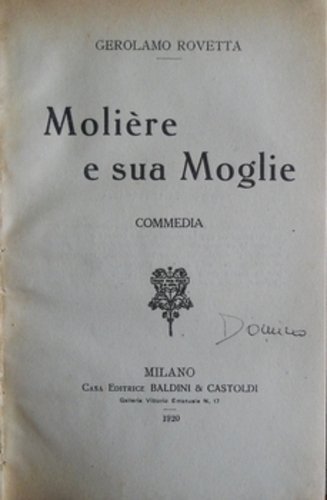 MOLIERE E SUA MOGLIE | Immagine principale
