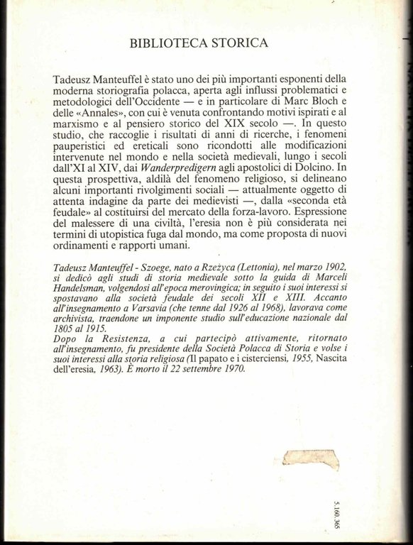 Nascita dell'eresia Tadeusz Manteuffel Sansoni 1986