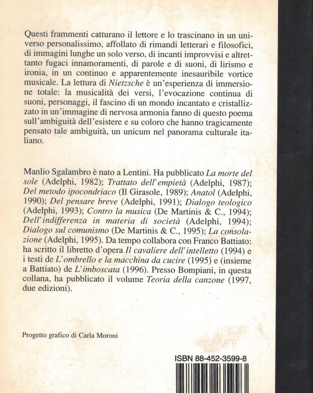 Nietzsche. Frammenti di una biografia per versi e voce