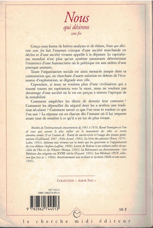 Nous qui désirons sans fin