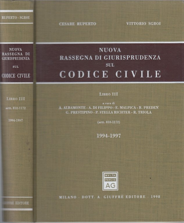 Nuova rassegna di giurisprudenza sul Codice civile. Aggiornamento 1994-1997 (Artt. … | Immagine Gallery 2