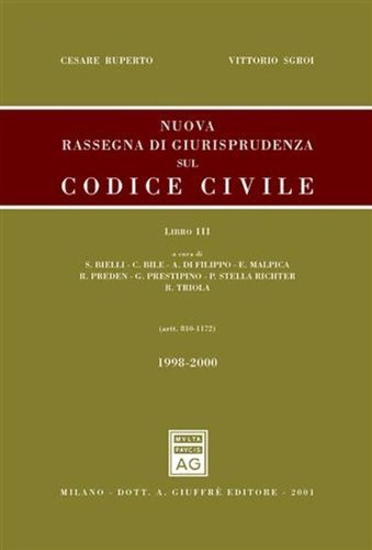 Nuova rassegna di giurisprudenza sul Codice civile LIBRO III Aggiornamento … | Immagine principale