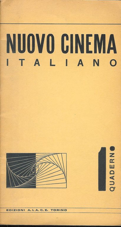 Nuovo cinema italiano- quaderno 1 - edizioni A.I.A.C.E.