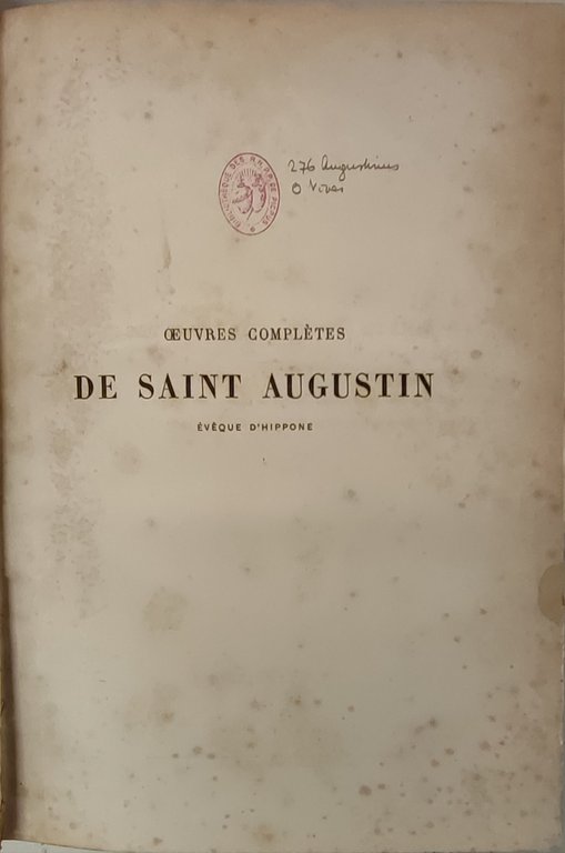 Oeuvres completes De Saint Augustin. 33 volumi | Immagine Gallery 5