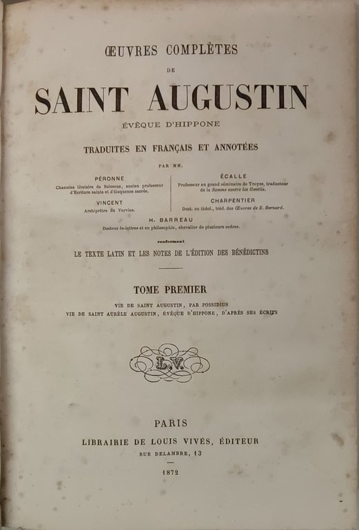 Oeuvres completes De Saint Augustin. 33 volumi | Immagine Gallery 7