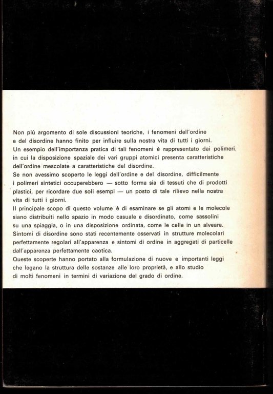 Ordine E Disordine Nel Mondo Degli Atomi.
