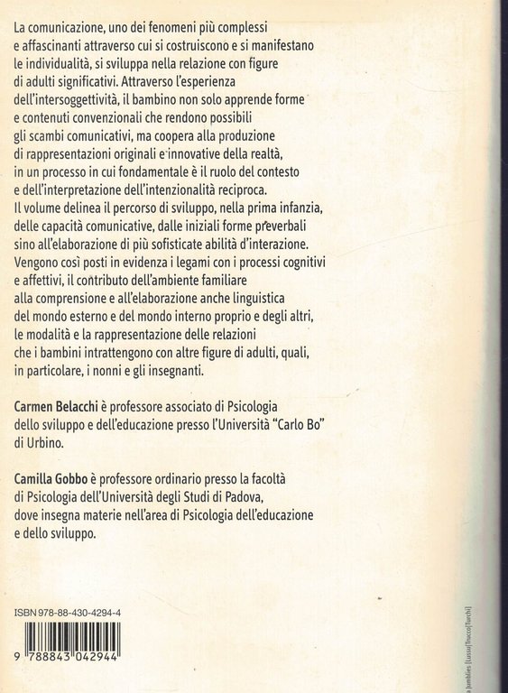 Parlare con i bambini. L'interazione comunicativa nello sviluppo normale e …