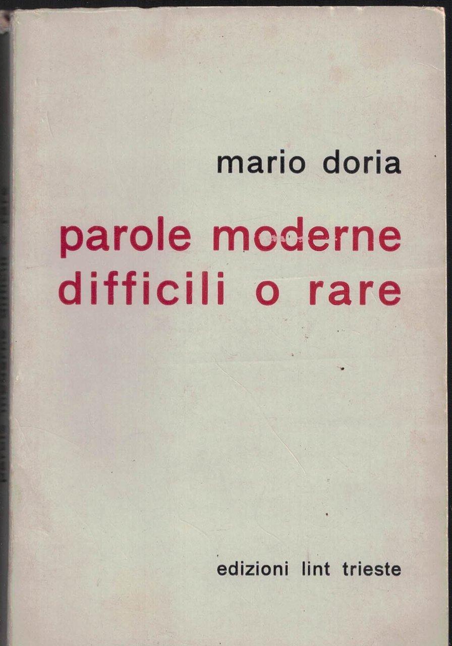 PAROLE MODERNE DIFFICILI O RARE