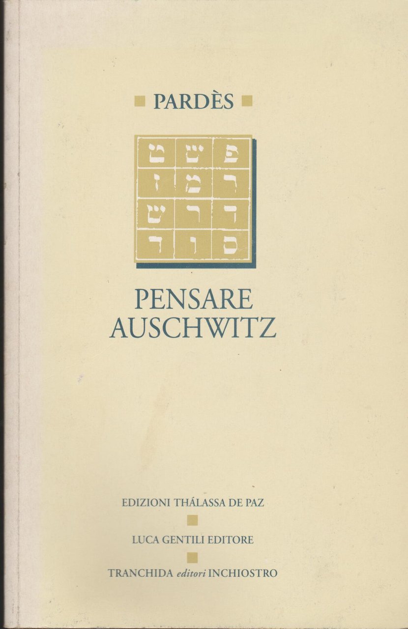 Pensare Auschwitz (Pardès)