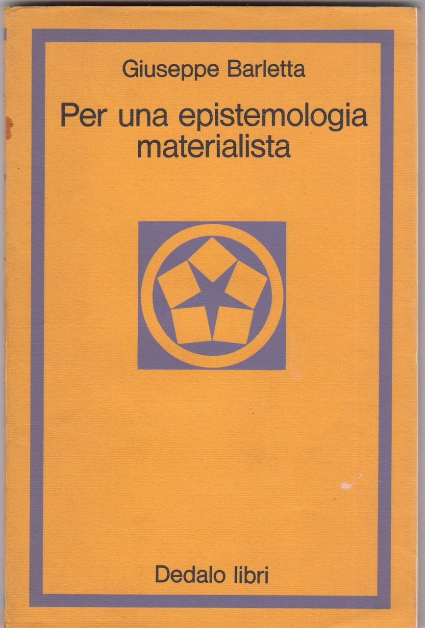 Per una epistemologia materialista.