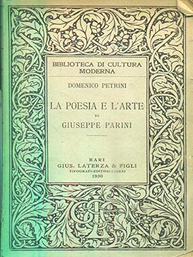 Petrini D. - LA POESIA E L'ARTE DI GIUSEPPE PARINI.