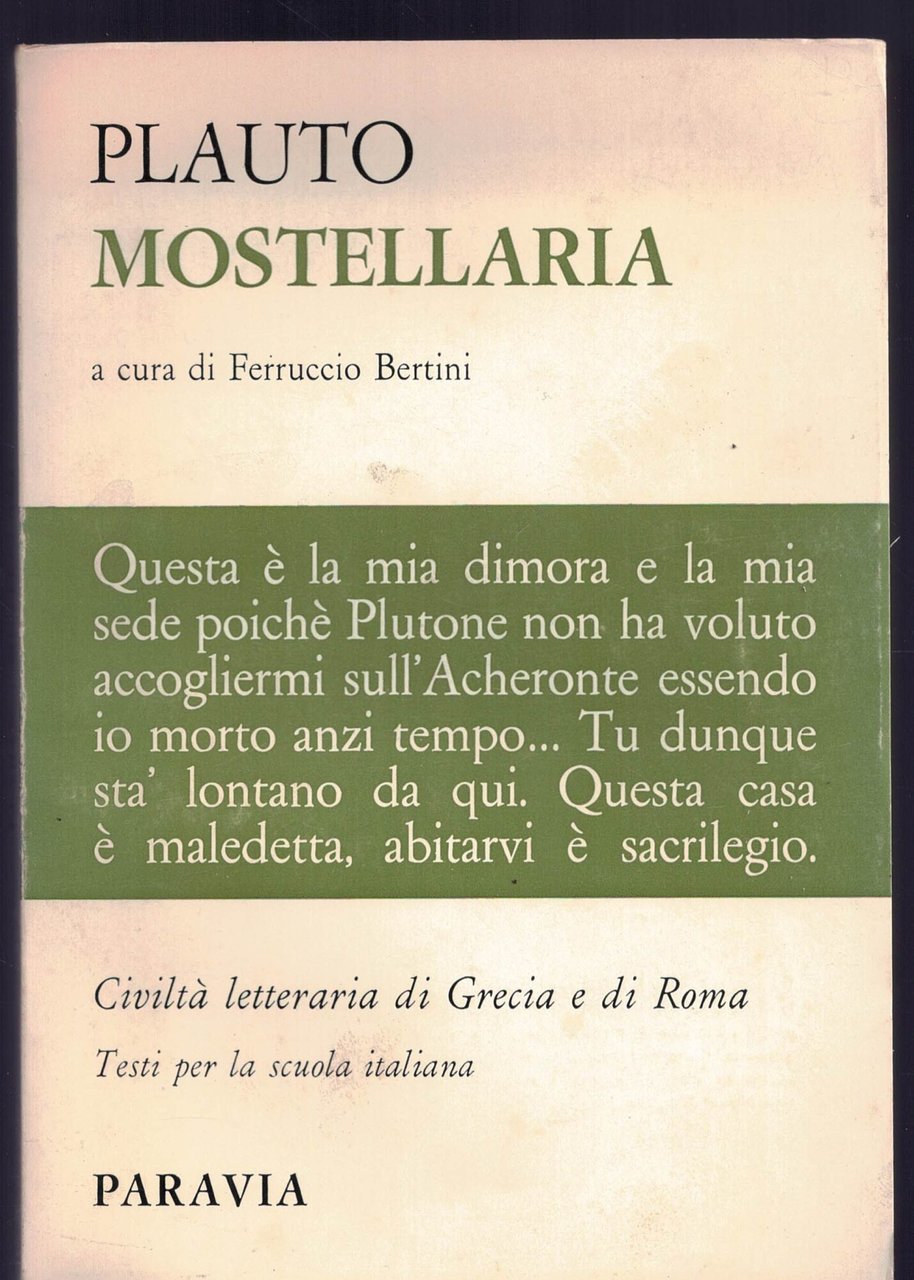 PLAUTO MOSTELLARIA | Immagine principale