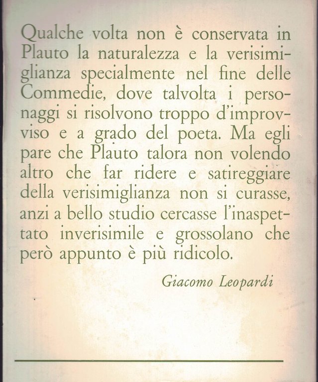 PLAUTO MOSTELLARIA | Immagine Gallery 2