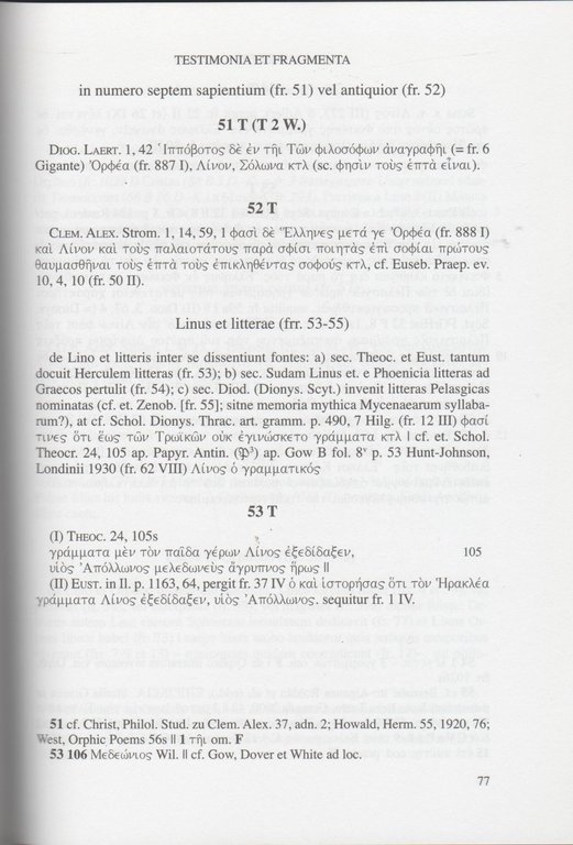 Poetae Epici Graeci. Testimonia Et Fragmenta: Musaeus. Linus. Epimenides. Papyrus …