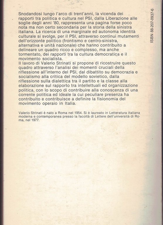 Politica e cultura nel Partito Socialista Italiano (1945-1978)