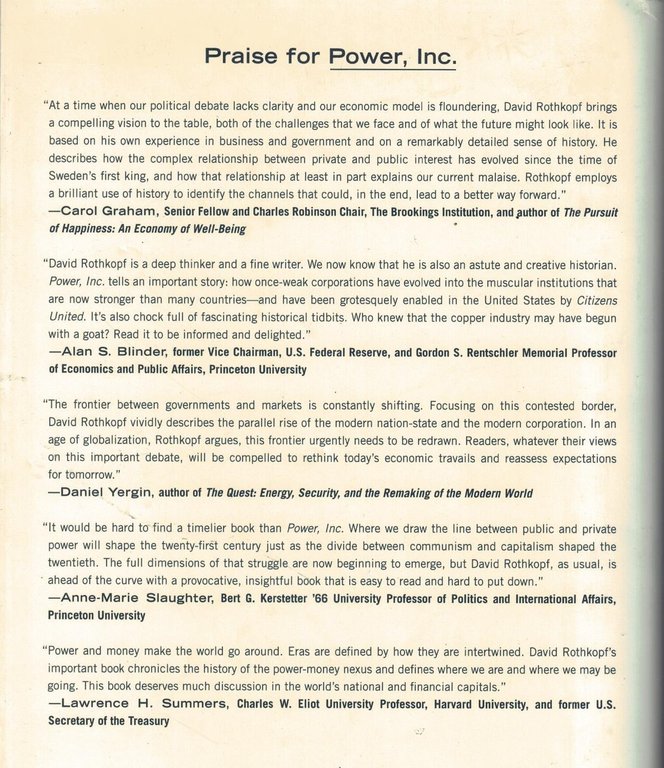 Power, Inc.: The Epic Rivalry Between Big Business and Government- …