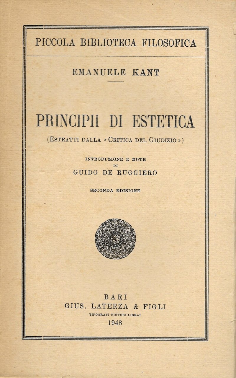 PRINCIPII DI ESTETICA