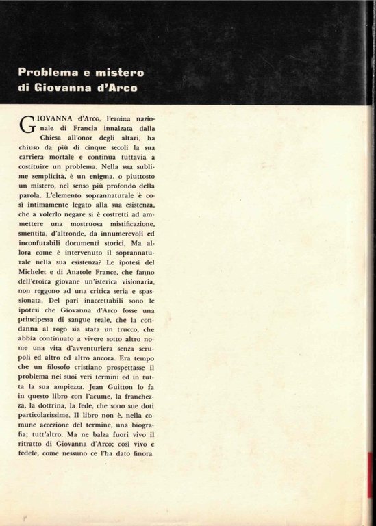 Problema e mistero di Giovanna d'Arco.