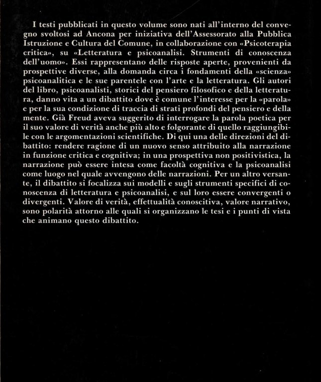 Psicoanalisi e narrazione : le strategie nascoste della parola