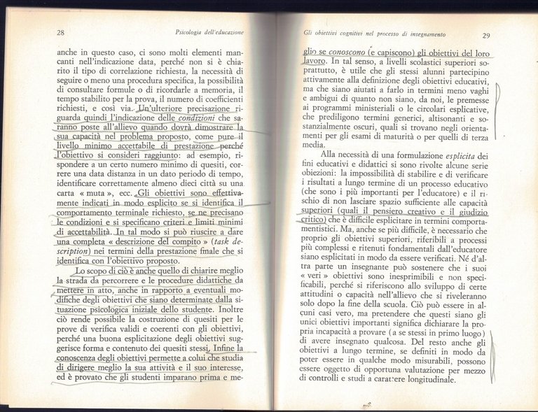 Psicologia dell'educazione. Obiettivi e valutazione nel processo educativo